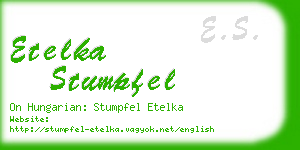 etelka stumpfel business card